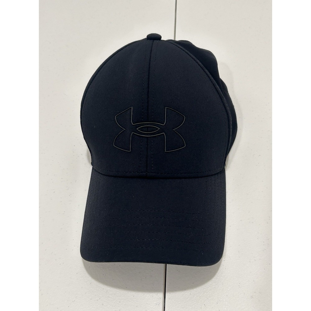 Under Armour Hat Cap Fitted Mens L/XL Black Storm Driver Water Resistant